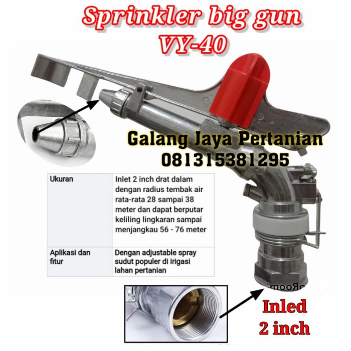 ✨Baru Sprinkler Big Gun Dn 50 40 Vy  Sprinkler 2 Inch Terbaru