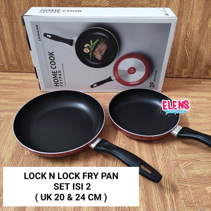 ✨Baru Lock N Lock Frypan Wajan Goreng Set Isi 2 Terbaru