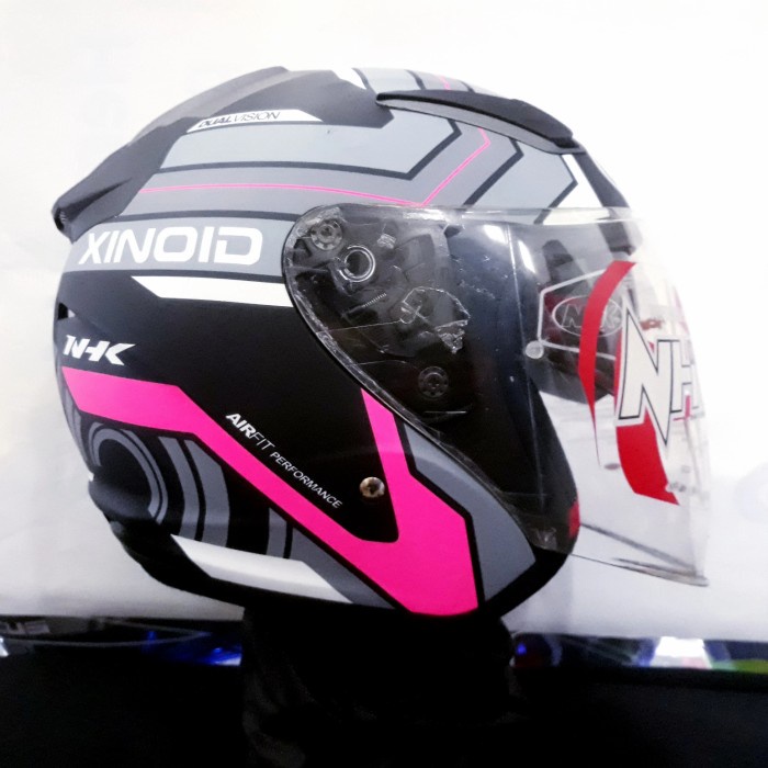 ✨New Nhk Helm R1 Motif Xinoid Black Matt Grey Pink  Nhk R1 Original Berkualitas