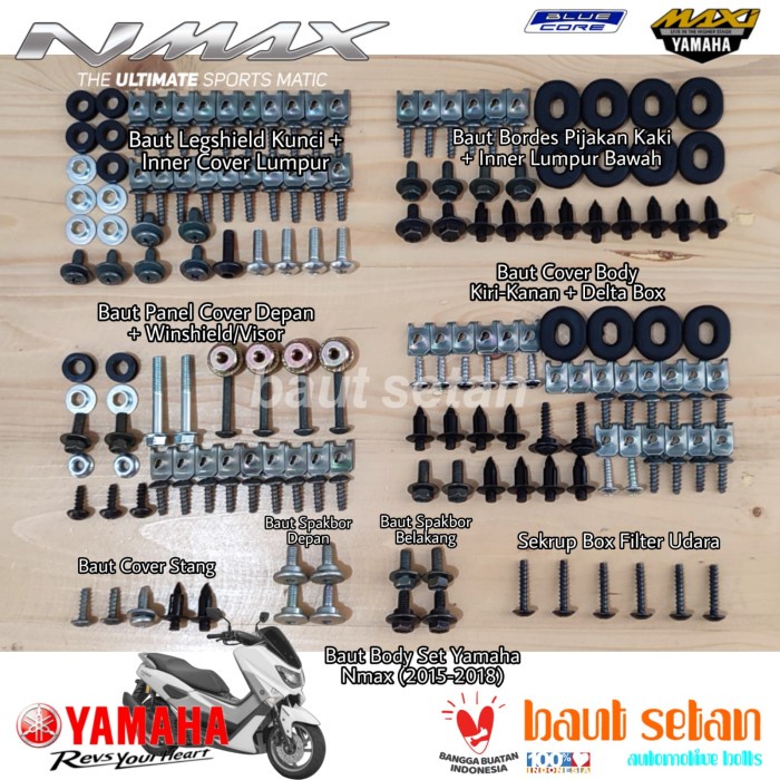 ✨New Ori Baut Full Body Yamaha N-Max/Baut Set Full Body Nmax Original Terbatas