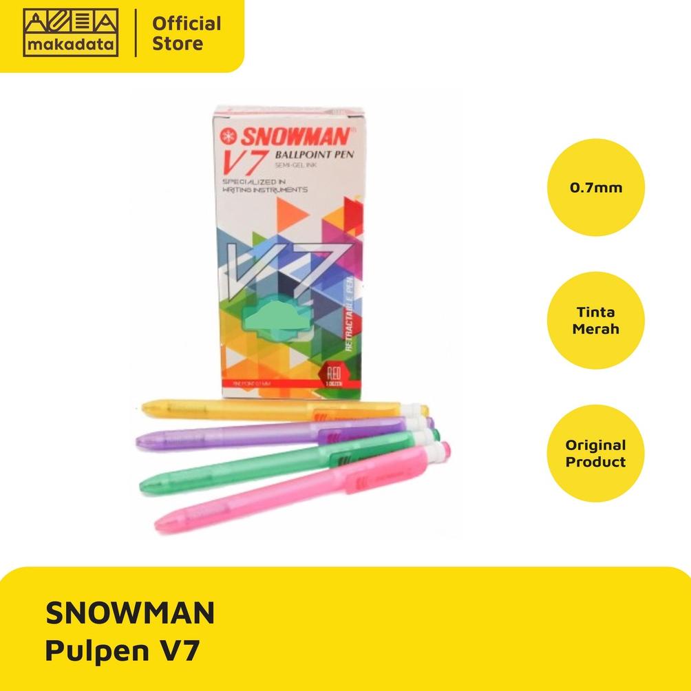 

MURAH PULPEN SNOWMAN V7 0.7MM (1PACK) MURAH COD