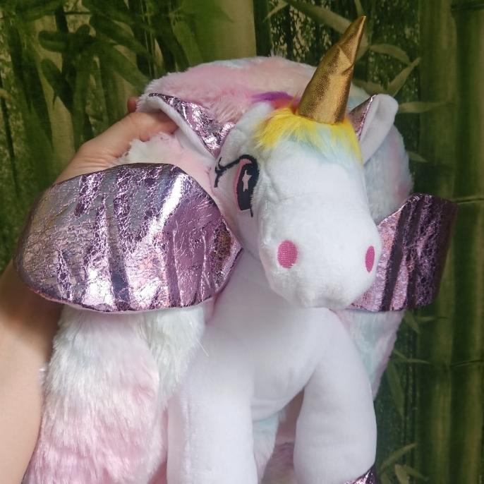 Tas ransel boneka unicorn/kado ulang tahun anak perempuan/Tas Tk impor