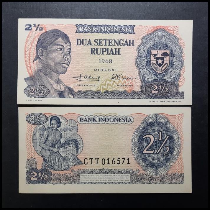DISKON 2 1/2 RUPIAH SUDIRMAN 1968 / UANG KUNO INDONESIA