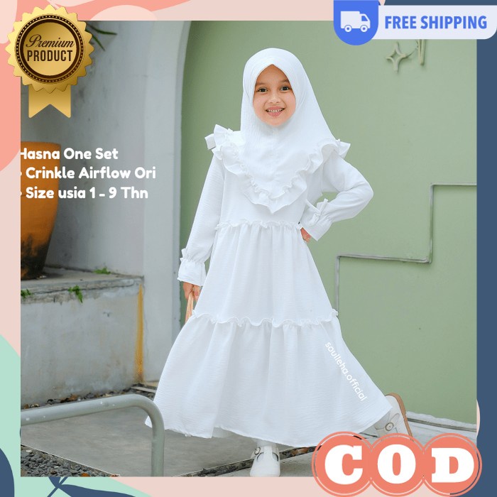 Gamis Anak Perempuan Murah Gamid Lebaran Idul Fitri 2023 Gsmus Syar I Ank Cewe Pakaian Muslimah Usia