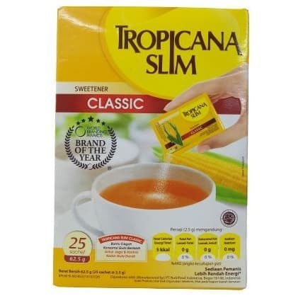 

TROPICANA SLIM SWEETENER CLASSIC 25'Sx63G /BOX