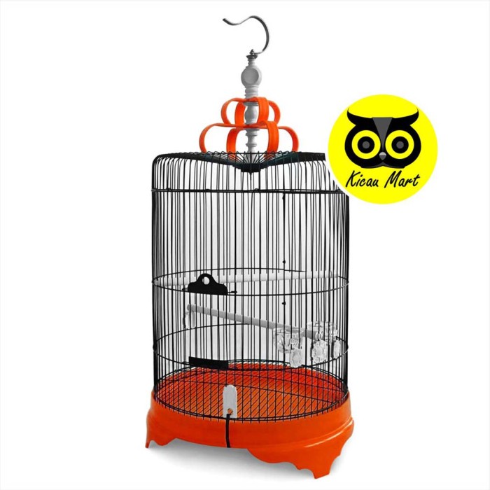 Promo Sangkar Murai Jumbo Fullset Diameter 46 Cm Tebok Pvc Import Besi Tebal