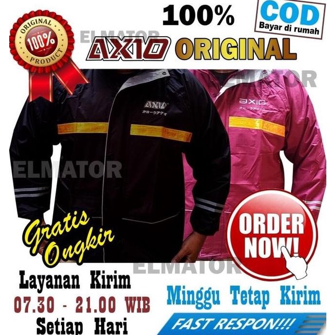  PROMO JAS HUJAN AXIO 100% ORIGINAL SETELAN ATASAN DAN CELANA -