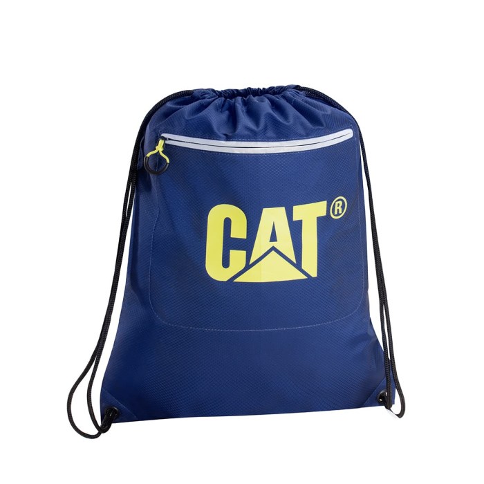 ✨Original Tas Ransel Pria Caterpillar K2 Gymsack - Navy Blue Berkualitas