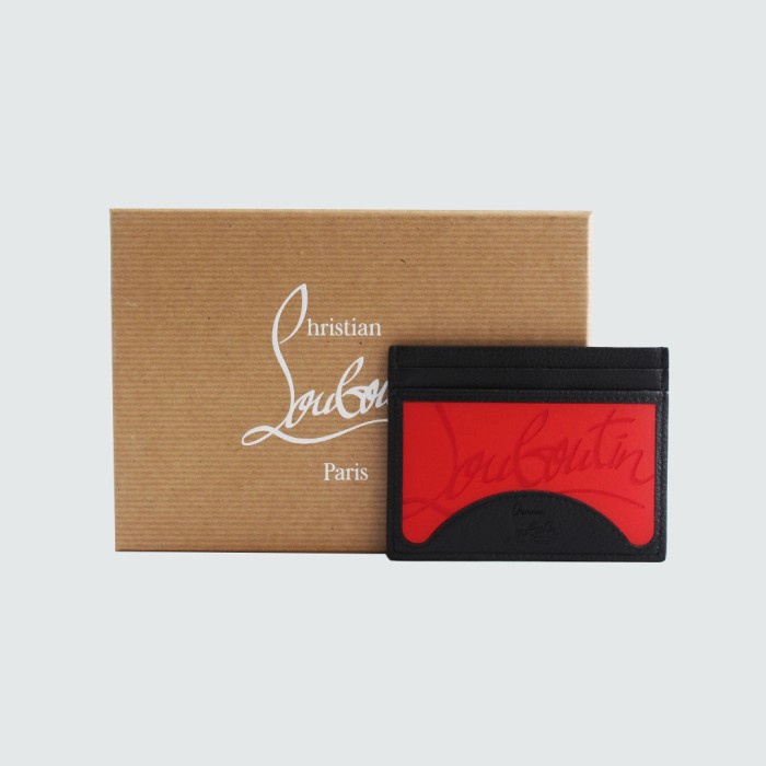 

✨Sale Cl Men Card Holder Black-Red Limited