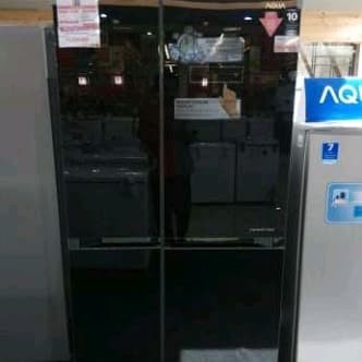 ✨Ready Aqua Aqr-575Ig Kulkas Side By Side Sanyo Inverter Aqr575 Resmi 575Ig Diskon