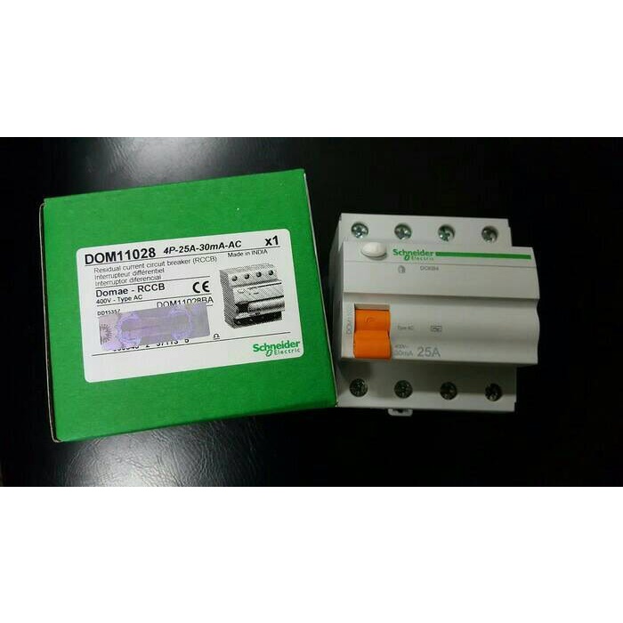 ✨Original Schneider Rccb/Elcb 4Phase 25A/Elcb 4P25A 30Ma Schneider Bisa Gojek