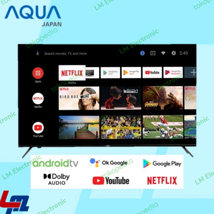 ✨Ori Aqua Android Tv 43 Uhd Digital Le43Aqt6700Ug / Le 43Aqt6700Ug Terbatas