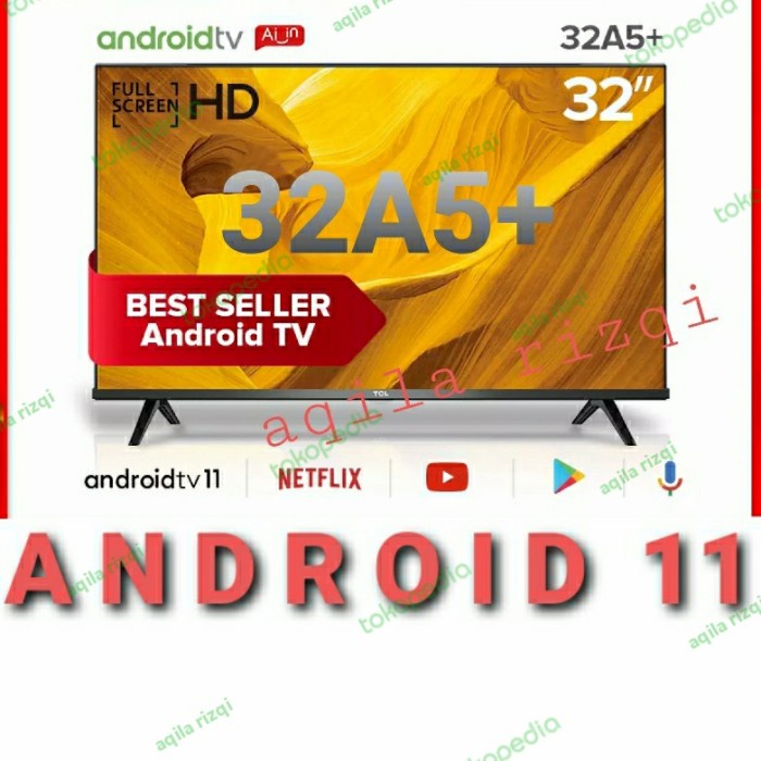 ✨Ori Tcl 32A5  Tcl 32A5  Android Tv Smart Tv Dengan Android 9 Pie Terbaru