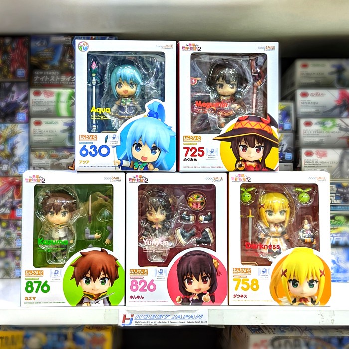 ✨New Ori Nendoroid Konosuba Set Aqua Megumin Darkness Kazuma Yunyun Berkualitas