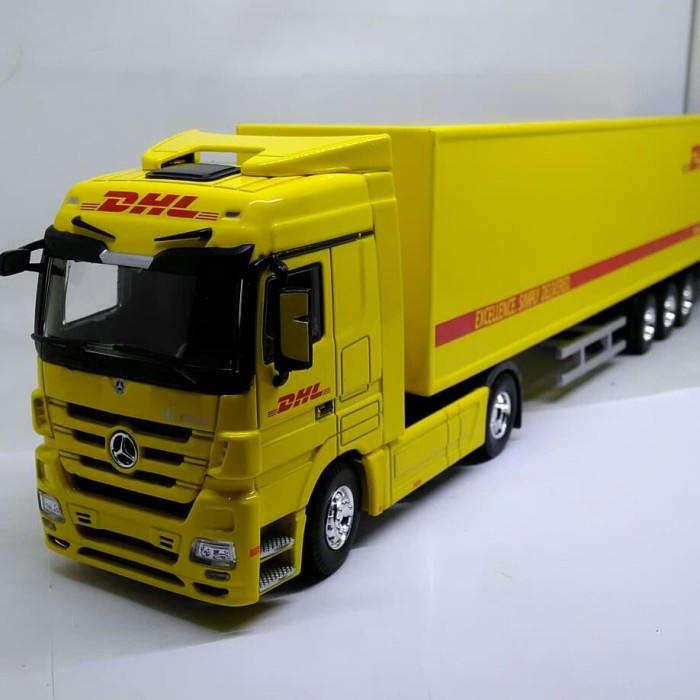 ✨New Diecast Miniatur Truk Kontainer Dhl Mercedes Benz Actros Truck Terbatas