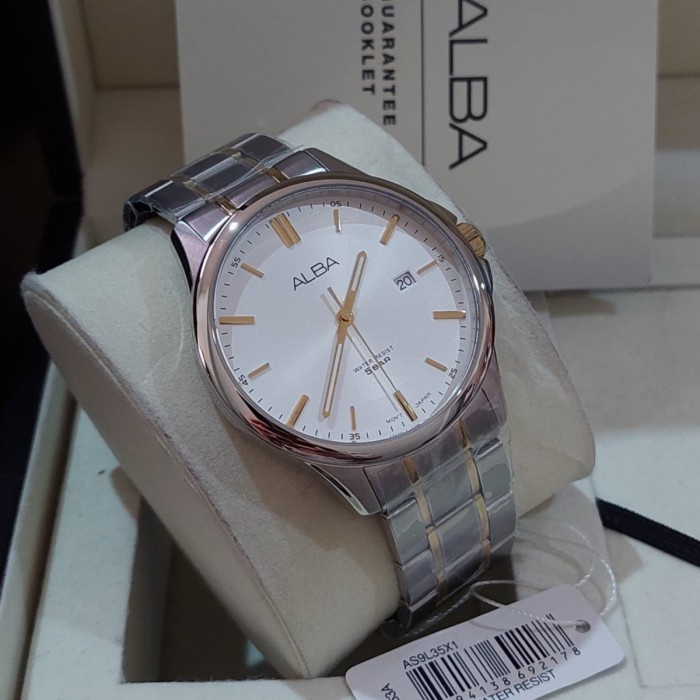 ✅Ready Jam Pria Alba As9L35X1 As9L35 Silver Gold Original Terbaru Diskon