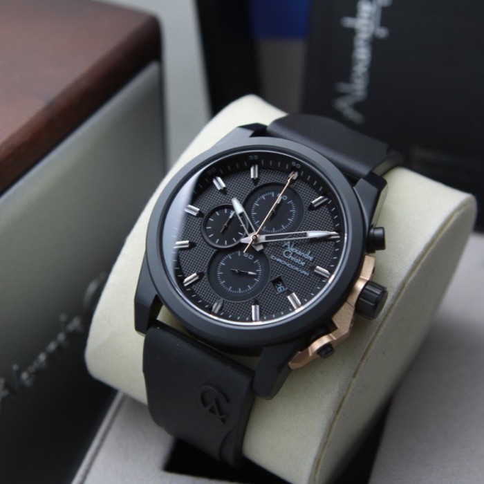 ✅Ori Jam Tangan Pria Alexandre Christie Ac 6659 Mc Original Black Rosegold Berkualitas