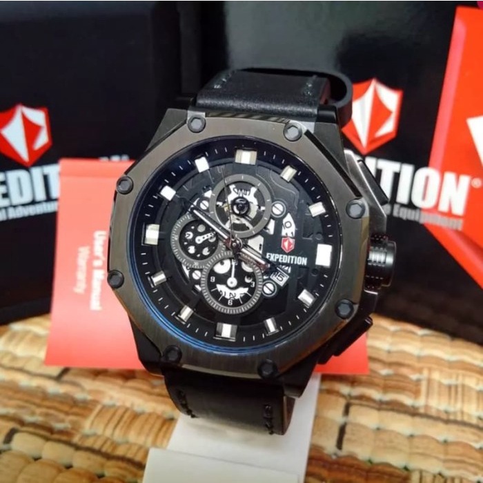 ✅Ori Jam Tangan Pria - Man - Laki Expedition 6686 Full Black Original Diskon