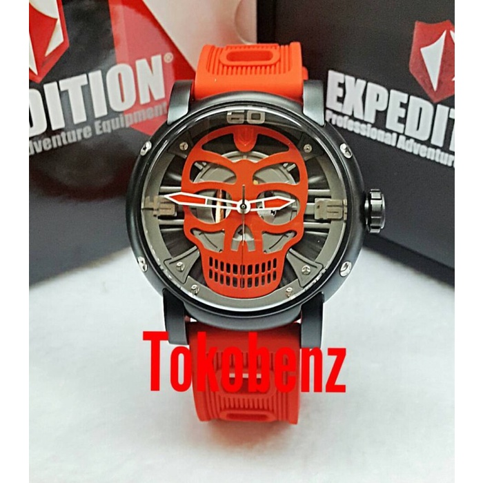 ✅Ori Jam Tangan Expedition Skull Black-Red Original Terbaru