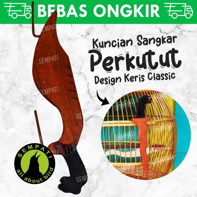 PG SALE  PENGUNCI SANGKAR BURUNG PERKUTUT TERKUKU PUTER KUNCI PINTU SANGKAR - SIAP KIRIM