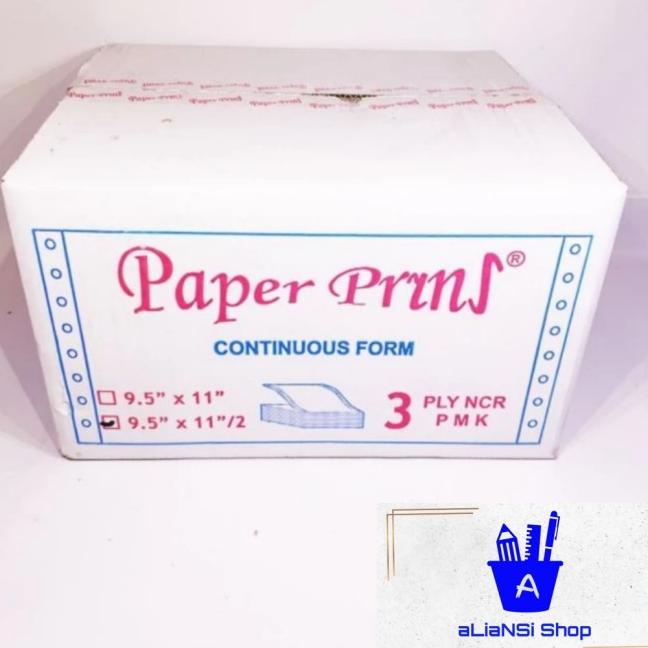 

Continuous Form 9,5" x 11"/2 (3 PLY) bagi 2 - merk PAPERPRYNS |Top|Best