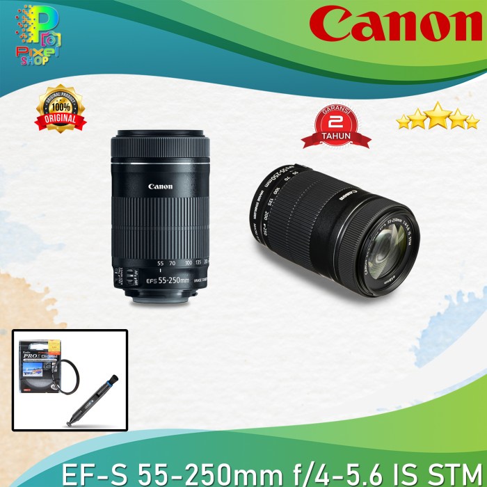 Canon EF-S 55-250mm f/4-5.6 IS STM / Lensa Canon EF-S 55-250mm STM