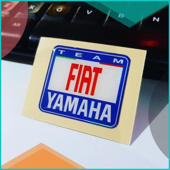 

Sticker Timbul Resin TEAM FIAT YAMAHA Stiker Logo Lycal 3D Kecil Satu