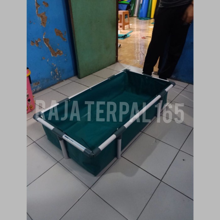 Promo Kolam Terpal Rangka Pipa Fullset Orchid 100X50X25Cm