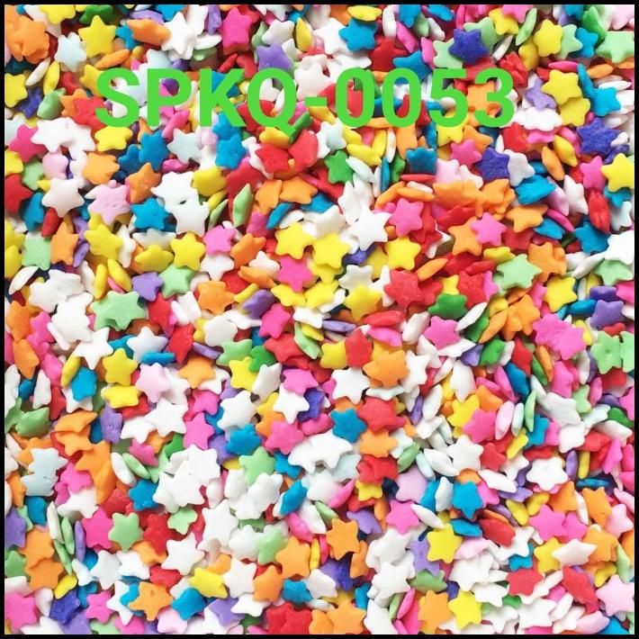 

HOT DEAL SPKQ-0053 SPRINKLES SPRINKLE SPRINKEL 250GR BINTANG CONFETTI RAINBOW !!!!!!