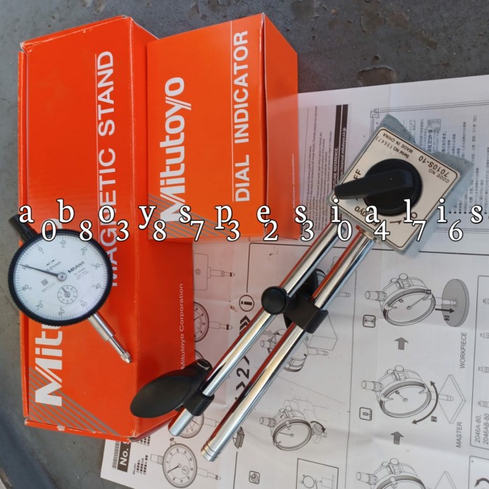 ✅Termurah Dudukan Dial Indicator Stand Plus Dial Indicator 7010 S Mitutoyo Ori Bisa Sameday