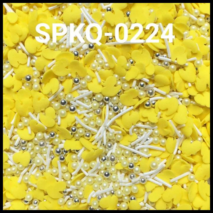 

TERBARU SPKQ-0224 SPRINKLES SPRINKLE SPRINKEL 250GR MUTIARA MIX BEBEK KUNING !!!!!!!