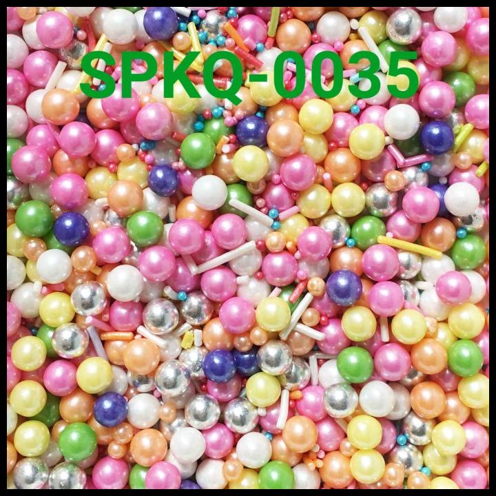 

TERBARU SPKQ-0035 SPRINKLES SPRINKLE SPRINKEL 250GR MUTIARA MESES RAINBOW !!!!!!!