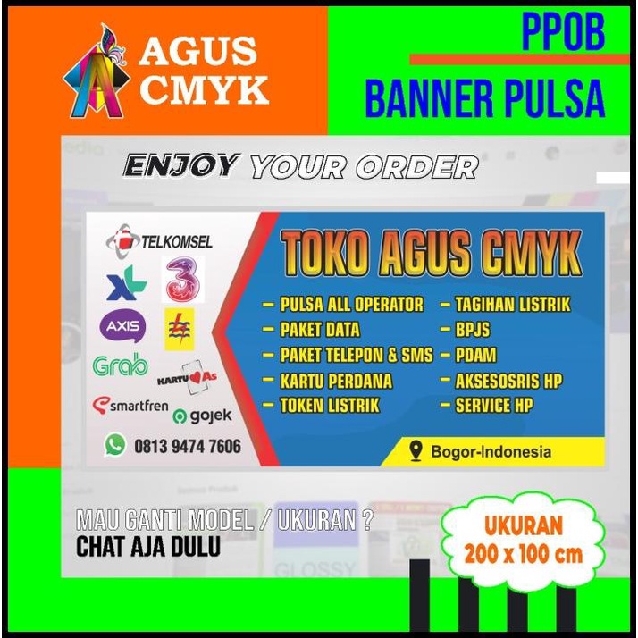 DISKON SPANDUK / BANNER KONTER, AGEN PULSA & PPOB 