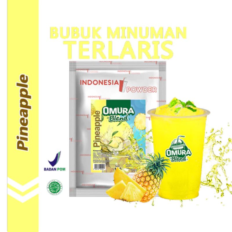 

Pineapple 1Kg / Rasa Nanas / Bubuk Minuman Berkualitas / Omura Blend 1000gr