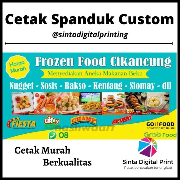 HOT DEAL CETAK SPANDUK TOKO FROZEN FOOD CUSTOM / BANNER FLEXY 