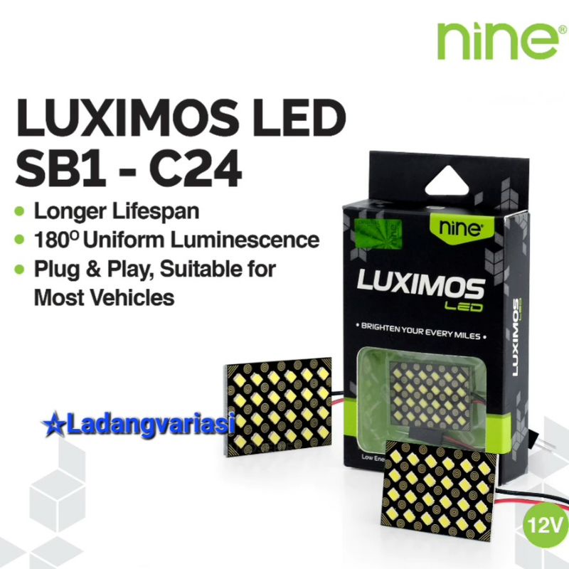 LAMPU LED CABIN PLAFON MOBIL UNIVERSAL NINE LUXIMOS SB1 C24 24 MATA