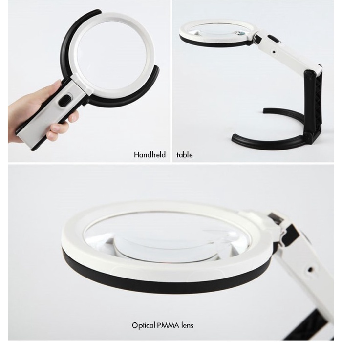 

Kaca Pembesar Foldable Led Ab75 / Lup Lensa Magnifier Handheld Lipat