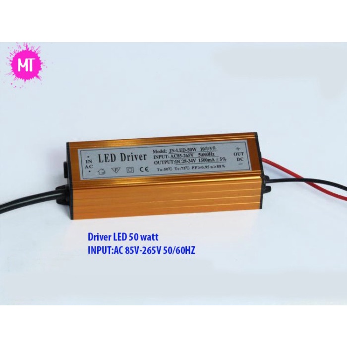 LED DRIVER 50 WATT 1500 MA CASING BESI WATERPROOF