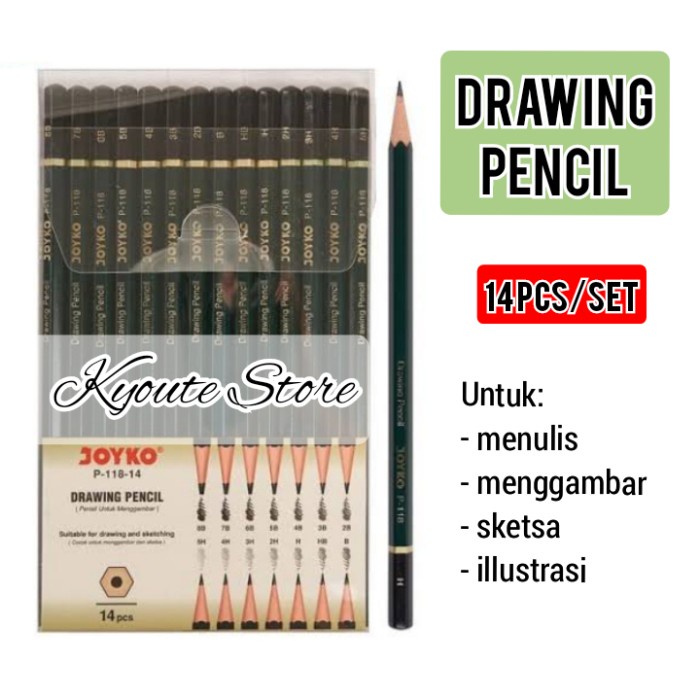 

Drawing Cil Joyko Set 14 Menggambar Sketsa Menulis / Sil Gambar
