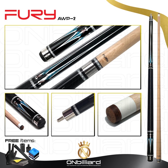 Baru Stick Billiard Fury Awp Series Awp-1 Awp-2 Cue / Stik Billiar Fury Awp