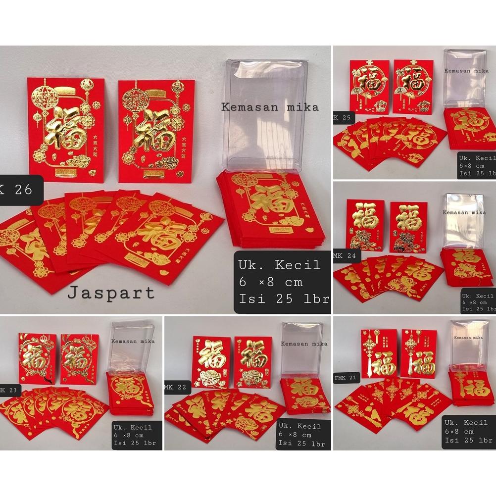 

Angpao Imlek Netral Fuk Fu Hongbao Fu Kotak Mika Isi 25 Lembar Ukuran Kecil