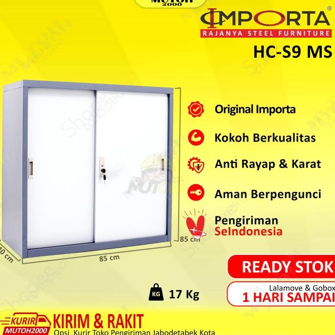 

Importa Hc-S9 Ms Lemari Arsip Besi 2 Pintu Sliding Plat Pendek Terbaik