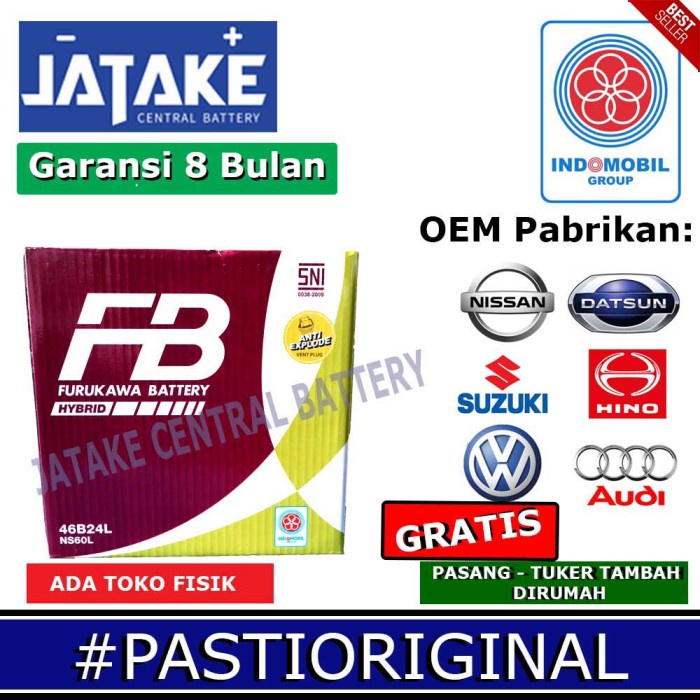 Aki Basah Mobil Grand Livina Xpander Ns60L Furukawa Battery Fb Hybrid Kode Hm121