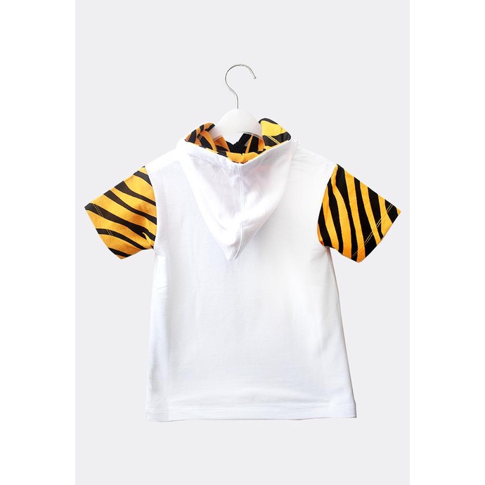 din MYLK By Rafathar Tshirt Hoodie Print Tiger White