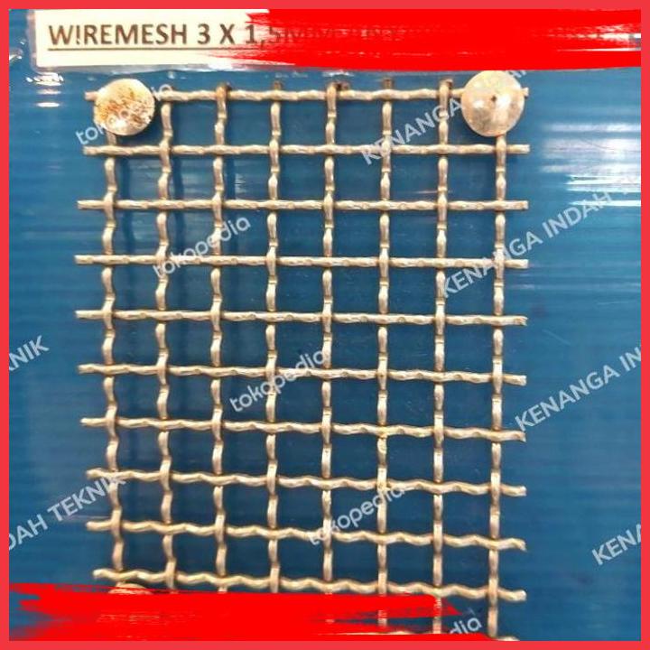 

(KENA) KAWAT WIREMESH STAINLESS SS304 3 X 1,5MM X 1METER ( ANYAMAN CACING )
