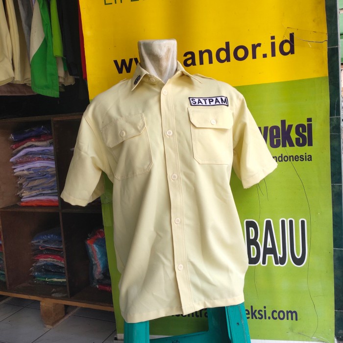 Baju seragam satpam -CREAM PDH Bahan GAIA Neo Premium (Atasan)