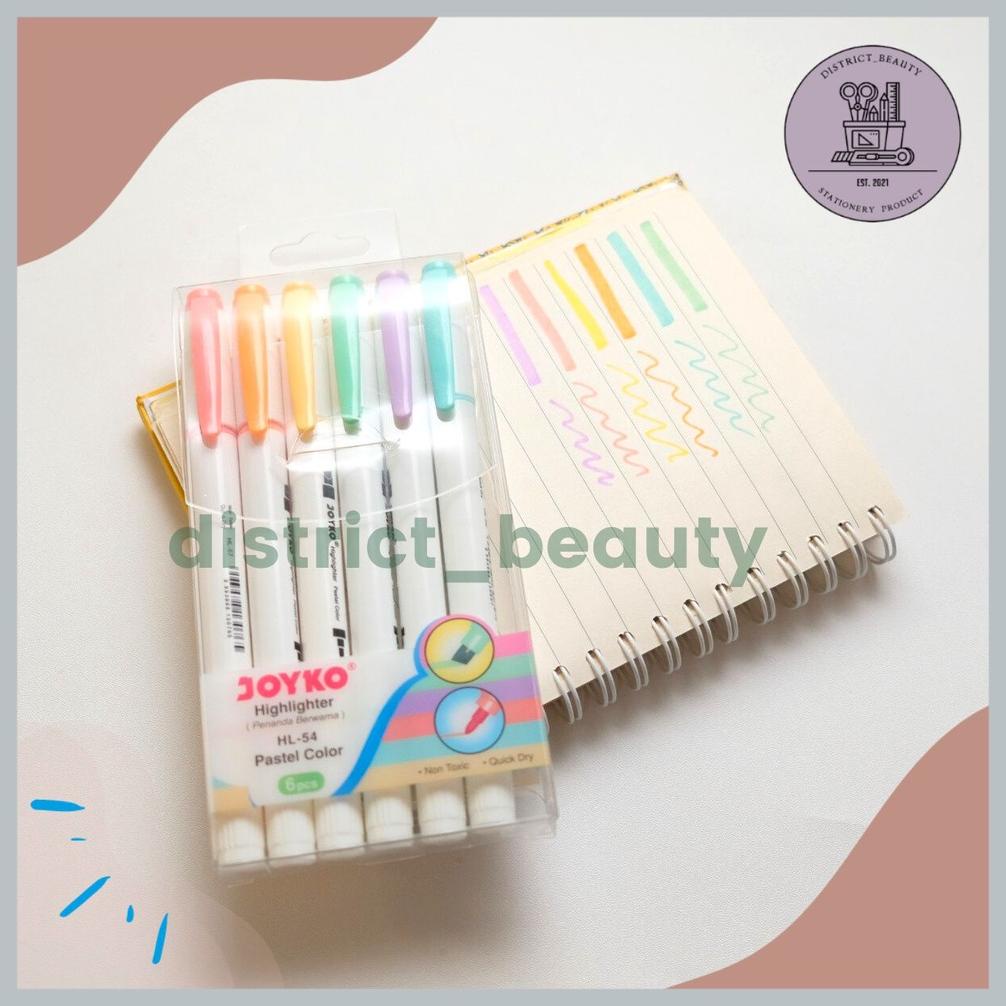 

Miliki HIGHLIGHTER DUA SISI PASTEL JOYKO HIGHLIGHTER SATU SET ISI 6 PCS .,