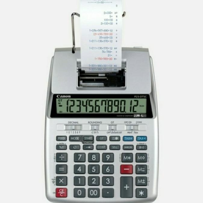 

KALKULATOR PRINT CANON P23 DTC + Adaptor - Printing Calculator P-23DTC