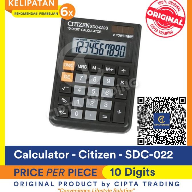 

Calculator - Citizen - SDC-022S