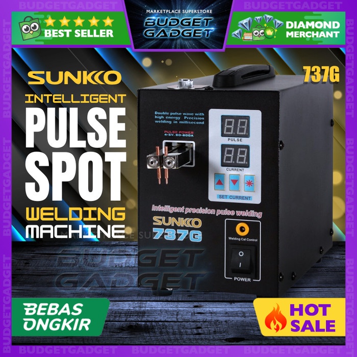 [Original] Sunkko Alat Mesin Las Pulse Spot Welder Welding Machine - 737G Limited